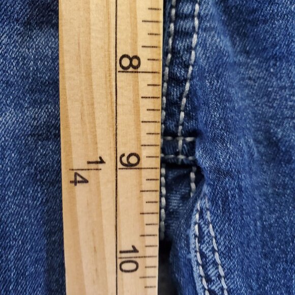 Rock & Roll Jeans Womens 26x34 Tall Blue Boyfriend Casual Distressed Denim - Picture 7 of 13